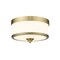 Z-Lite Cosmopolitan 3 Light Flush Mount, Heritage Brass & Etched White 307F-HBR - alternate 1